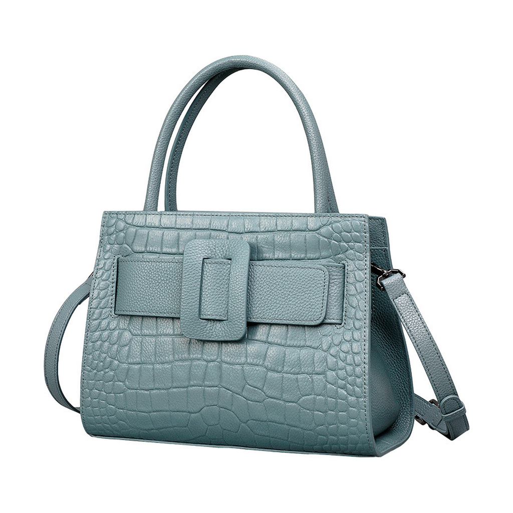 SAVANNAH GENUINE COWHIDE LEATHER TOTE BAG