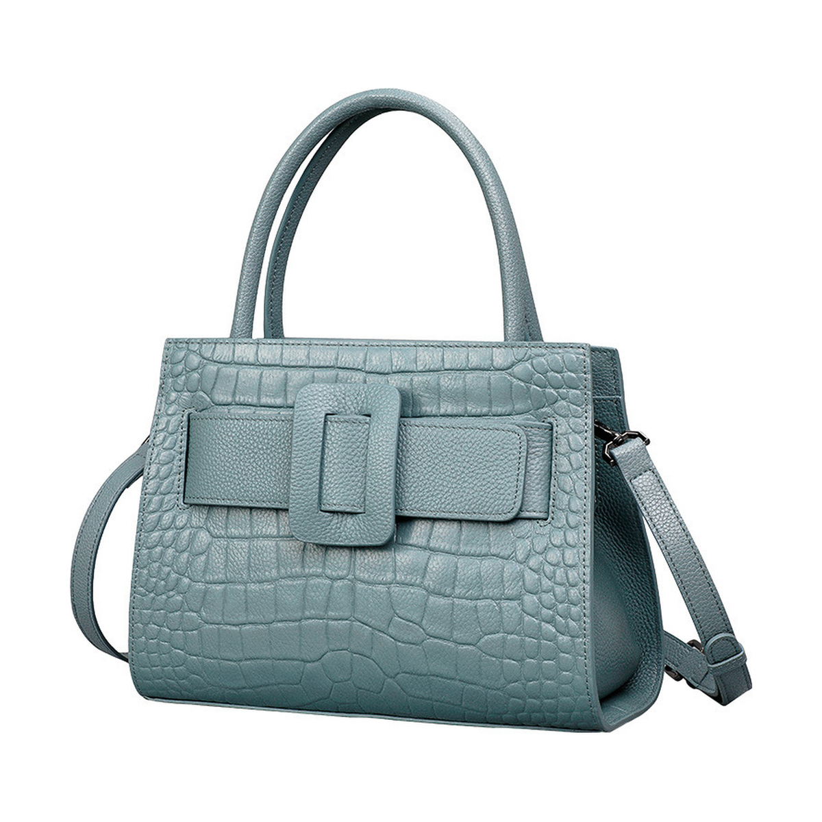 SAVANNAH GENUINE COWHIDE LEATHER TOTE BAG