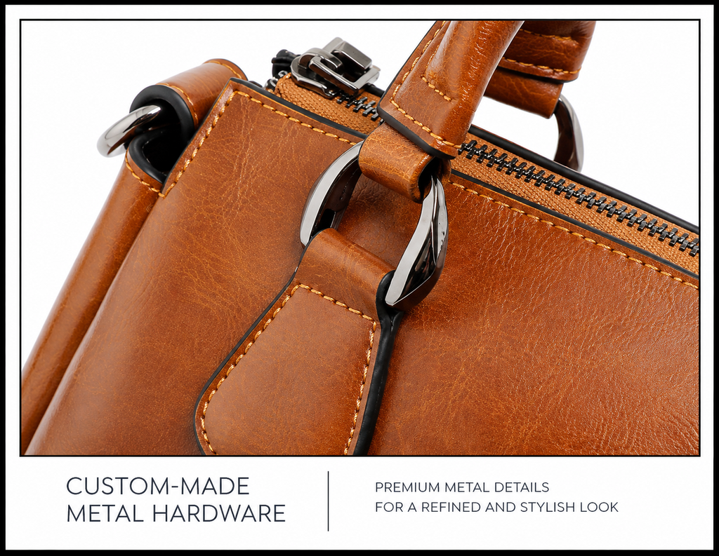 CELIA PREMIUM COWHIDE LEATHER BOSTON BAG