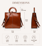 ELARA OIL WAX LEATHER TOTE BAG