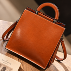 ELARA OIL WAX LEATHER TOTE BAG