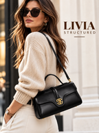 LIVIA STRUCTURED LEATHER CROSSBODY BAG