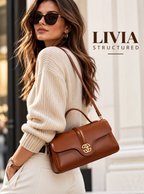 LIVIA STRUCTURED LEATHER CROSSBODY BAG