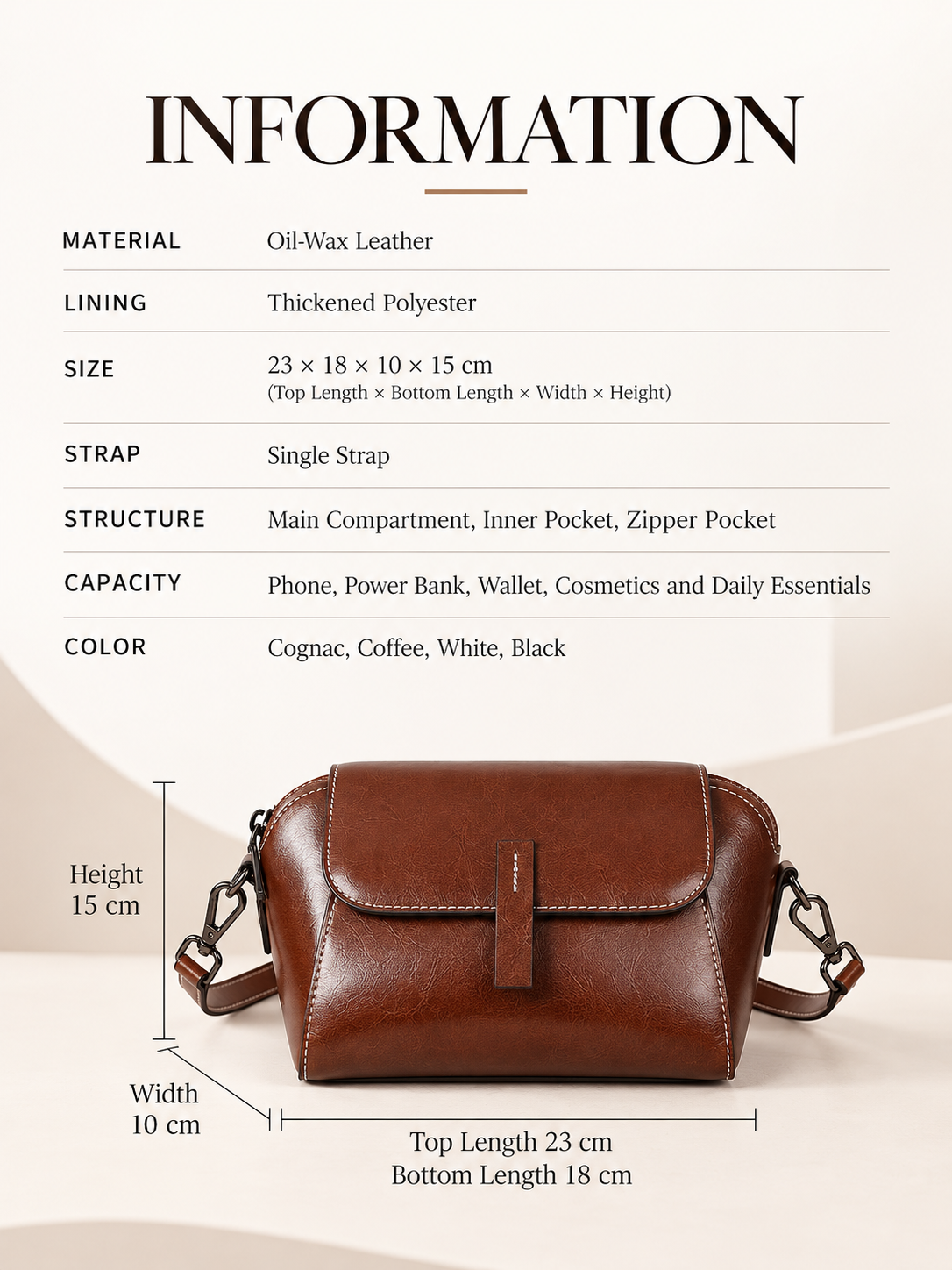 AMELIA LEATHER SHELL SHOULDER BAG