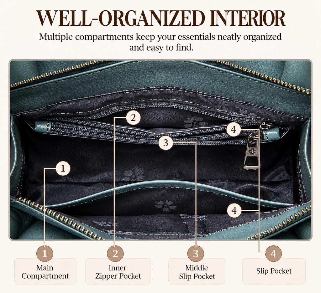 SAVANNAH GENUINE COWHIDE LEATHER TOTE BAG