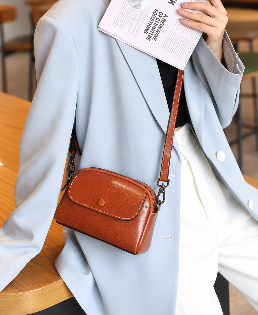 LIVIA MINI LEATHER CROSSBODY BAG