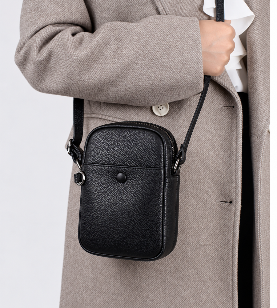 LUNA LEATHER VERTICAL CROSSBODY BAG