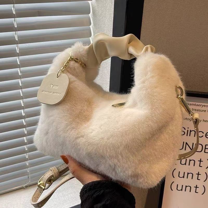 ELISE PLUSH SHOULDER BAG