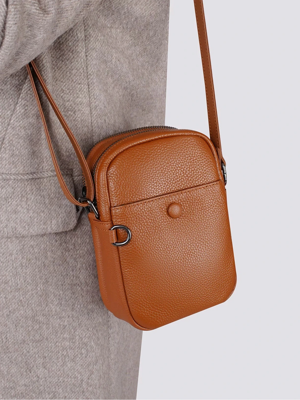 LUNA LEATHER VERTICAL CROSSBODY BAG