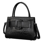 SAVANNAH GENUINE COWHIDE LEATHER TOTE BAG