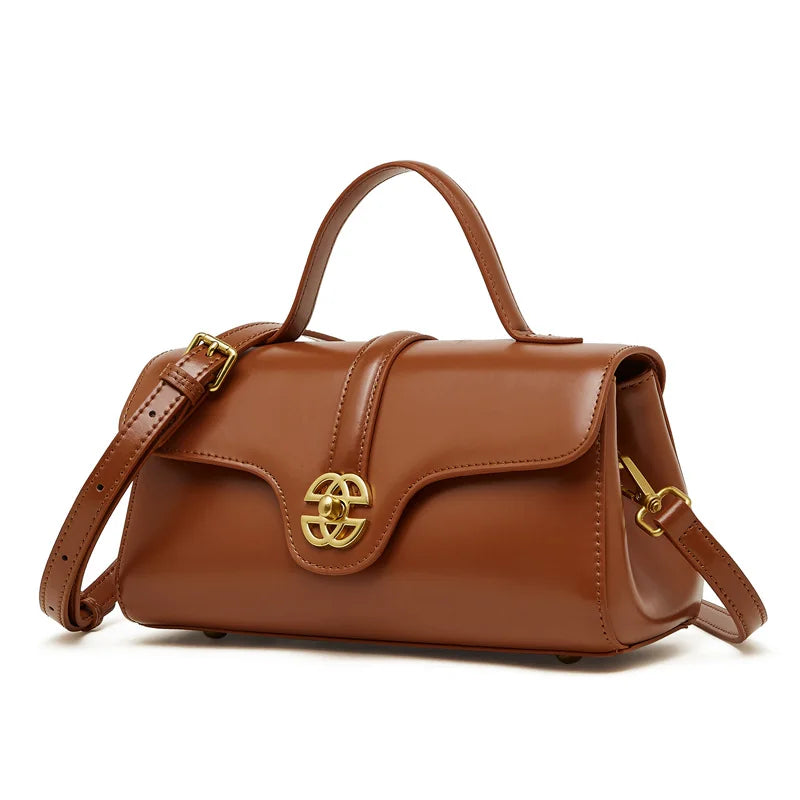LIVIA STRUCTURED LEATHER CROSSBODY BAG