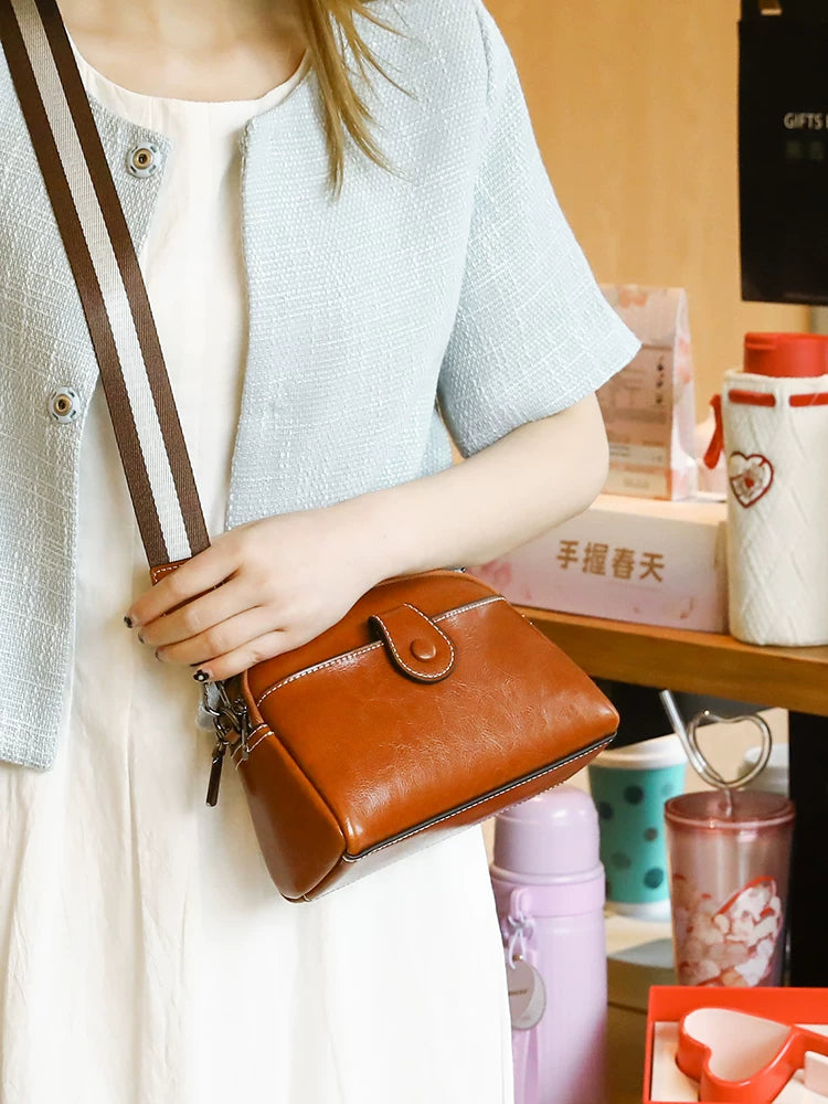 MILA LEATHER MINI SHOULDER BAG