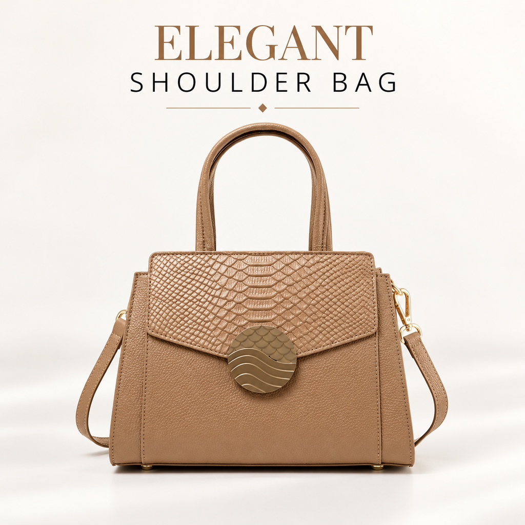 MARGOT CROCODILE-EMBOSSED LEATHER SATCHEL