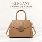 MARGOT CROCODILE-EMBOSSED LEATHER SATCHEL