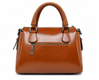 CELIA PREMIUM COWHIDE LEATHER BOSTON BAG