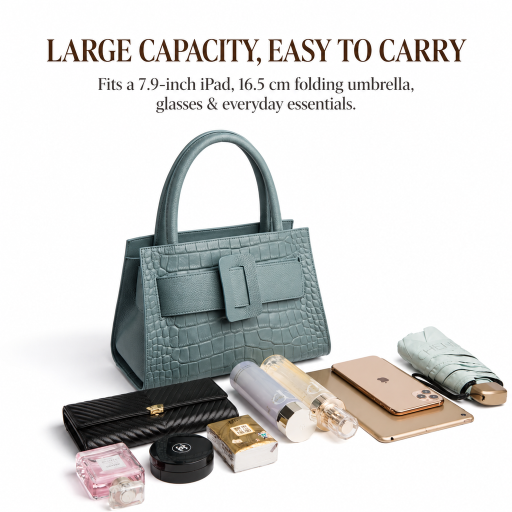 SAVANNAH GENUINE COWHIDE LEATHER TOTE BAG