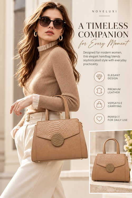 MARGOT CROCODILE-EMBOSSED LEATHER SATCHEL