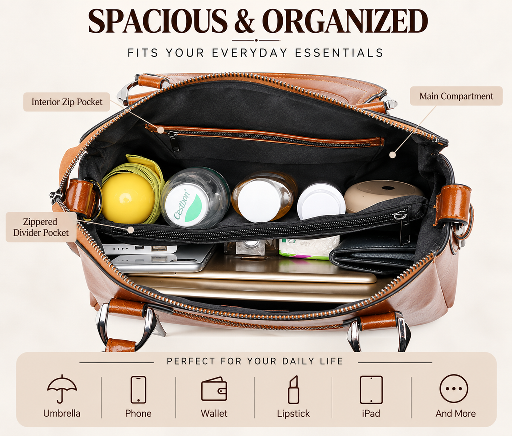 CELIA PREMIUM COWHIDE LEATHER BOSTON BAG