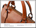 CELIA PREMIUM COWHIDE LEATHER BOSTON BAG
