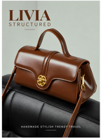LIVIA STRUCTURED LEATHER CROSSBODY BAG