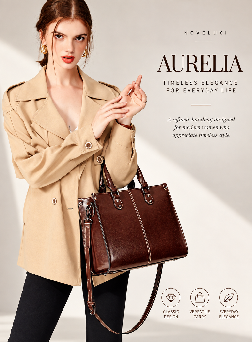 AURELIA PREMIUM LEATHER TOTE BAG