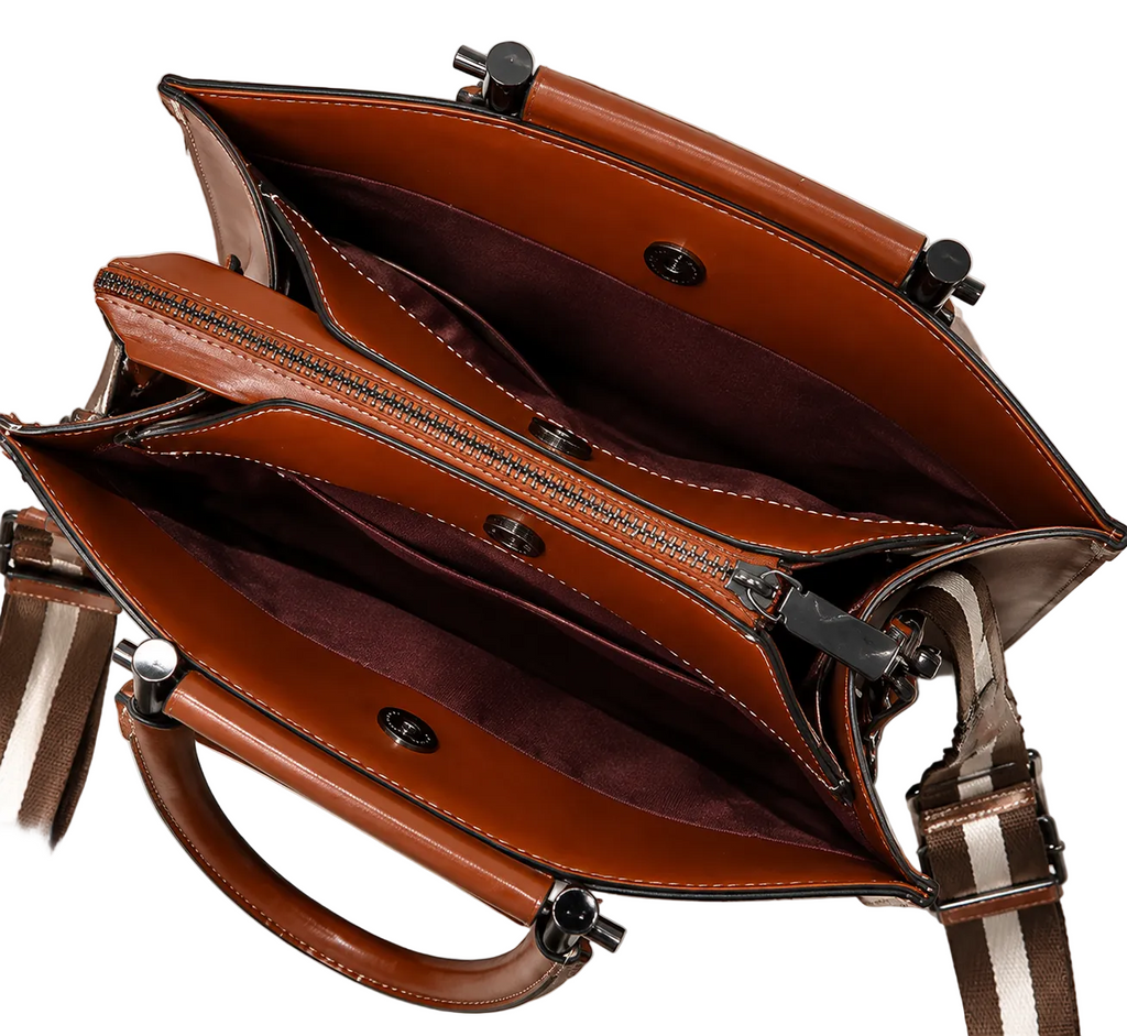 ELARA OIL WAX LEATHER TOTE BAG